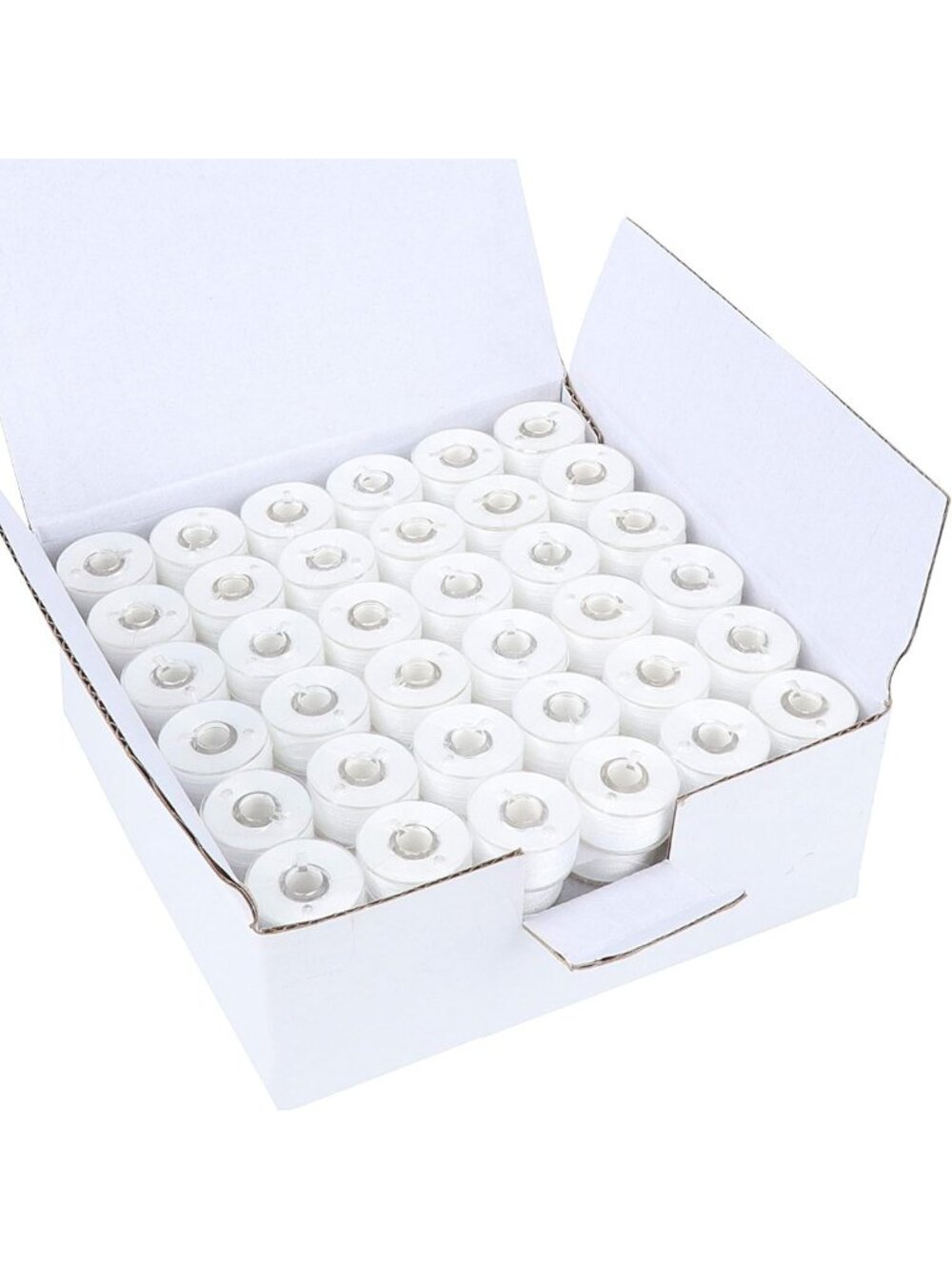 144pcs Prewound Bobbin Thread Size A SA156 - White Sewing Supplies, Craft